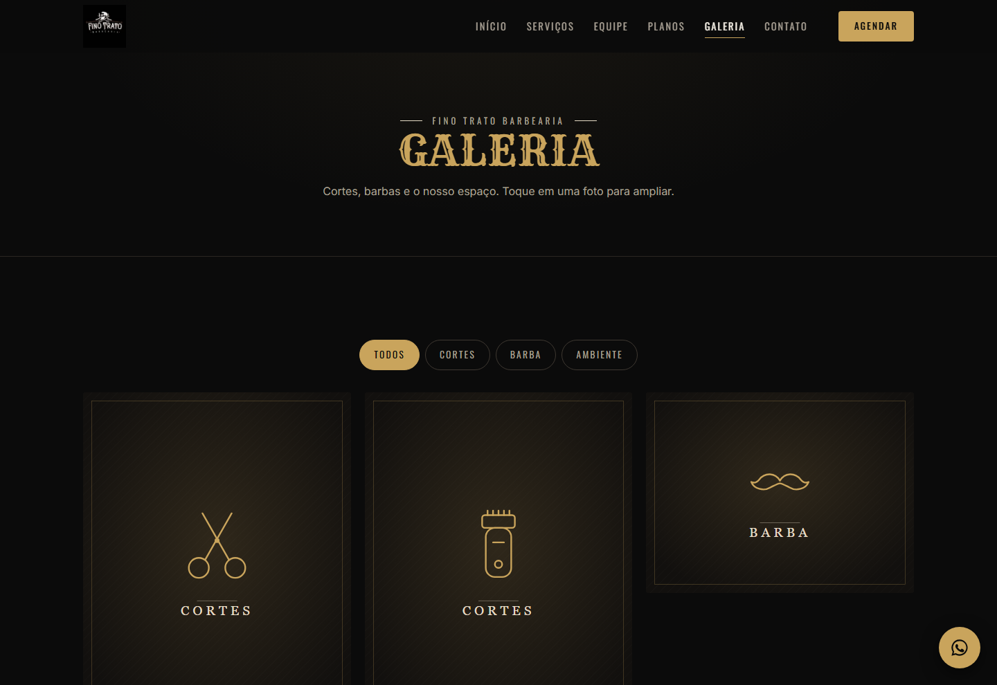 Galeria com filtros